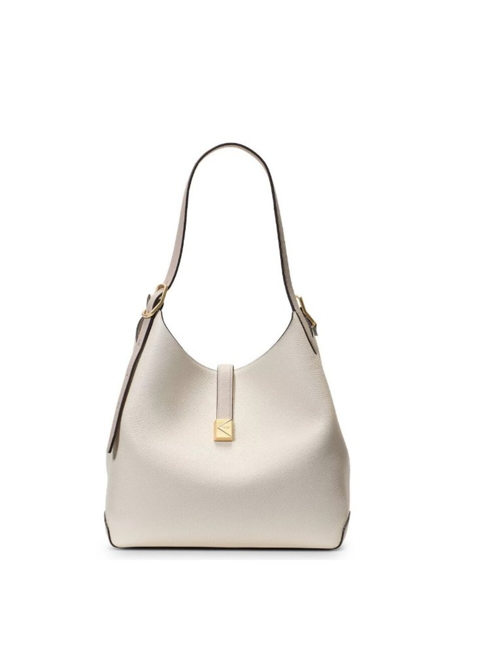 KATE SPADE NY Deco pebbled leather colorblock medium shoulder bag - Cashew milk - Picture 2 of 13